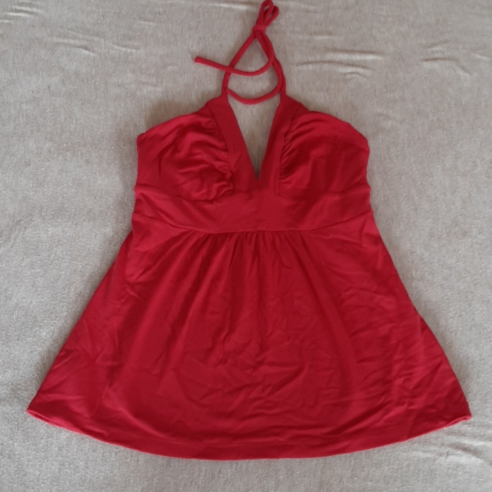 Red halter top